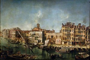 Uitzicht op het Canal Grande vanaf de Fondamenta Del Vin, 1736-1737 door Michele Marieschi