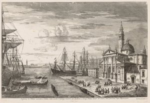 Gezichten van Venetië: Het Bassin van San Marco door Michele Marieschi