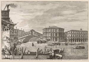 Gezichten van Venetië: De Brug en Markt van Rialto