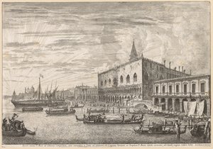 Gezichten van Venetië: De Molo en S. M. Della Salute door Michele Marieschi
