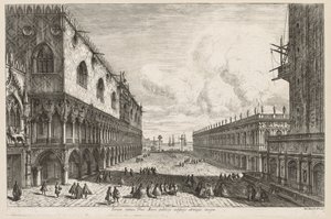 Uitzichten van Venetië: De Piazzetta, 1741 door Michele Marieschi