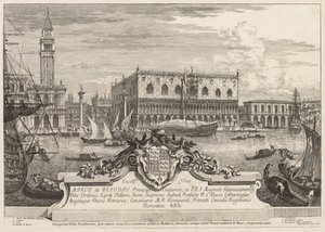 Gezichten van Venetië: De Piazzetta en het Dogepaleis, 1741