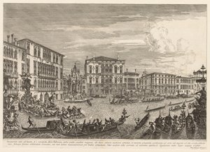Gezichten van Venetië: De Regatta door Michele Marieschi