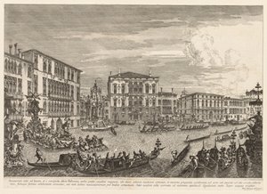 Gezichten van Venetië: De regatta, 1741 door Michele Marieschi