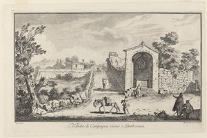 Gezicht op het platteland nabij Gamberaia