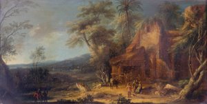Landschap met ruïne door Michele Pagano