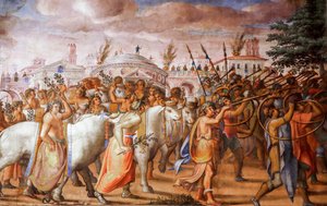 Triomf van de consul Lucius Aemilius Paulus over Perseus koning van Macedonië (detail)