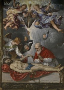 Dode Christus, aanbeden door paus Pius V, ca. 1571-1572