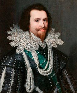 Portret van George Villiers, hertog van Buckingham door Michiel Jansz. van Miereveld