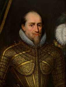 Portret van een man in harnas