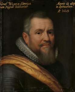 Portret van Graaf Willem Lodewijk van Nassau, bijgenaamd Onze Vader in het West-Fries door Michiel Jansz van Mierevelt (workshop of)