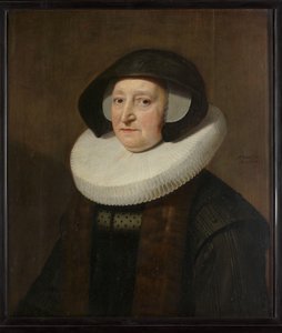 Portret van Maria Petitpas (?-1640) door Michiel Jansz van Mierevelt (workshop of)