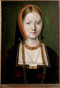 Portret van Catharina van Aragon door Michiel Sittow
