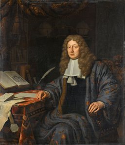 Portret van Johannes Hudde (1628-1704), Burgemeester van Amsterdam door Michiel van Musscher