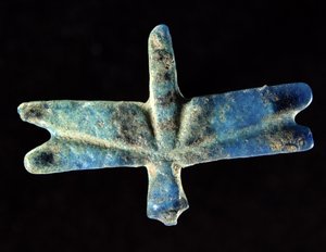 Sprinkhaan of sprinkhaan, 12e-13e Dynastie (blauwe faience)