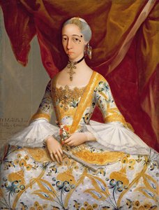 Dona Maria de la Luz Padilla y Cervantes door Miguel Cabrera