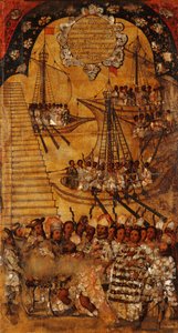 De verovering van Mexico, Paneel XXIV door Miguel Gonzalez