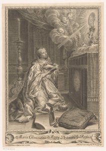 Maria Clementina Sobieska voor een altaar