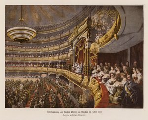 Verlichtingen bij het Bolsjoj Theater, Moskou door Mihaly von Zichy