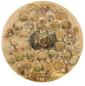 Montage ter gelegenheid van het Zilveren Huwelijksjubileum van Keizer Alexander II