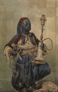 Nubische met een Waterpijp, 1862