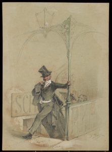 De verstrooide feestvierder door Mihaly von Zichy