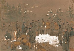 De Berenjacht van Tsaar Alexander II, 1872 door Mihaly von Zichy