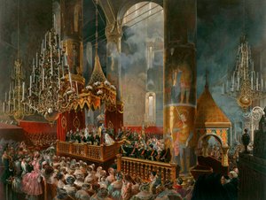 De kroning van Tsarina Maria Alexandrovna van Rusland, Moskou