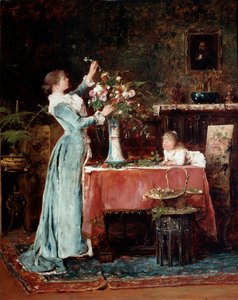 Een boeket samenstellen, 1880s