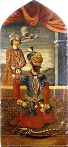 Portret van Dzjengis Khan, met een jongere in dienst (ca. 1803-1804) door Mihr Ali
