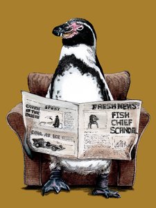 Pensioen Pinguïn op Goudgeel, 2020 door Mike Davis