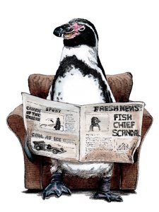 Pensioen Pinguïn op Wit, 2020