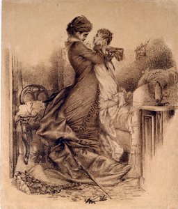 Anna Karenina met haar zoon - Illustratie voor de roman 