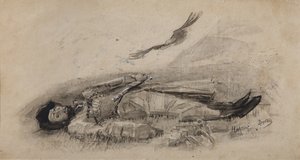 Illustratie bij het gedicht Ismail-Bey door M. Lermontov door Mikhail Aleksandrovich Vrubel