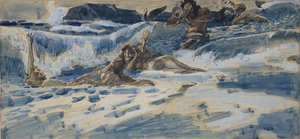 Spelende najaden en tritons, 1896-1898