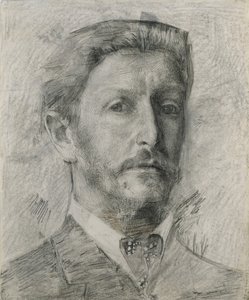 Zelfportret, 1904-1905 door Mikhail Aleksandrovich Vrubel