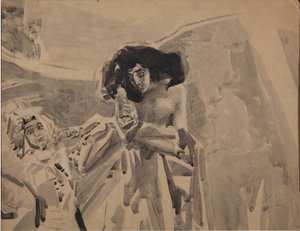 Tamaras dans. Illustratie bij het gedicht De Demon van Mikhail Lermontov door Mikhail Aleksandrovich Vrubel