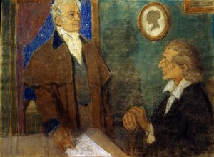 J. W. von Goethe en F. Schiller in Weimar