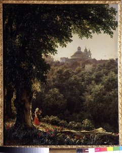 Ariccia, nabij Rome door Mikhail Ivanovich Lebedev