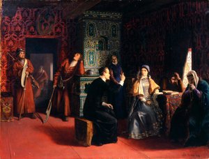 Marina Mniszech met haar vader onder arrest, 1883
