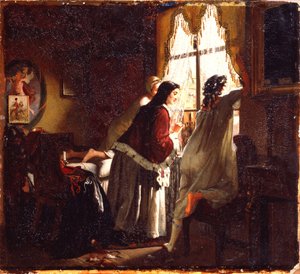 Illustratie bij het gedicht De vrouw van de Tambov-penningmeester na M. Lermontov, 1862