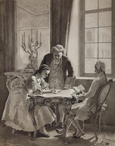 Russische taalles van keizerin Catherine II door Mikhail Petrovich Klodt Baron