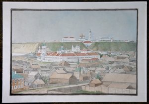 Uitzicht op Tobolsk, 1850s