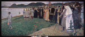 In Rusland, de volksziel door Mikhail Vasilievich Nesterov