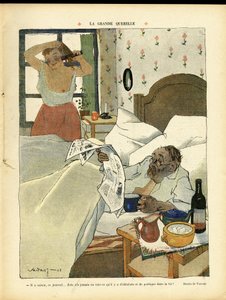 Illustratie door Miklos Vadasz (1884-1927) in Le Lire door Miklós Vadász