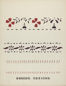 Randontwerpen uit Voorgesteld Portfolio "Maine Muurstencils" door Mildred E. Bent
