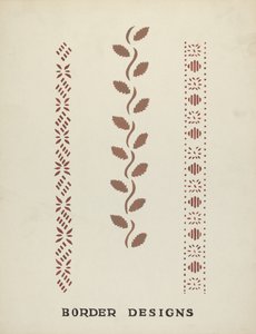 Randontwerpen uit Voorgesteld Portfolio "Maine Muurstencils" door Mildred E. Bent
