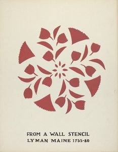 Ontwerp uit Lyman, Maine 1755-1780: Uit Voorgesteld Portfolio "Maine Muur Stencils"