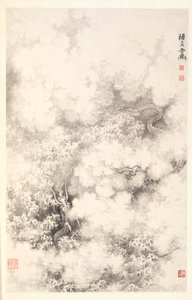 Draak tussen Wolken, 1788 door Min Zhen