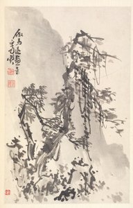 Landschap in de stijl van Ma Yuan door Min Zhen